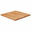 343029 vidaXL Square Table Top Light Brown50x50x2.5cm Treated Oak Wood