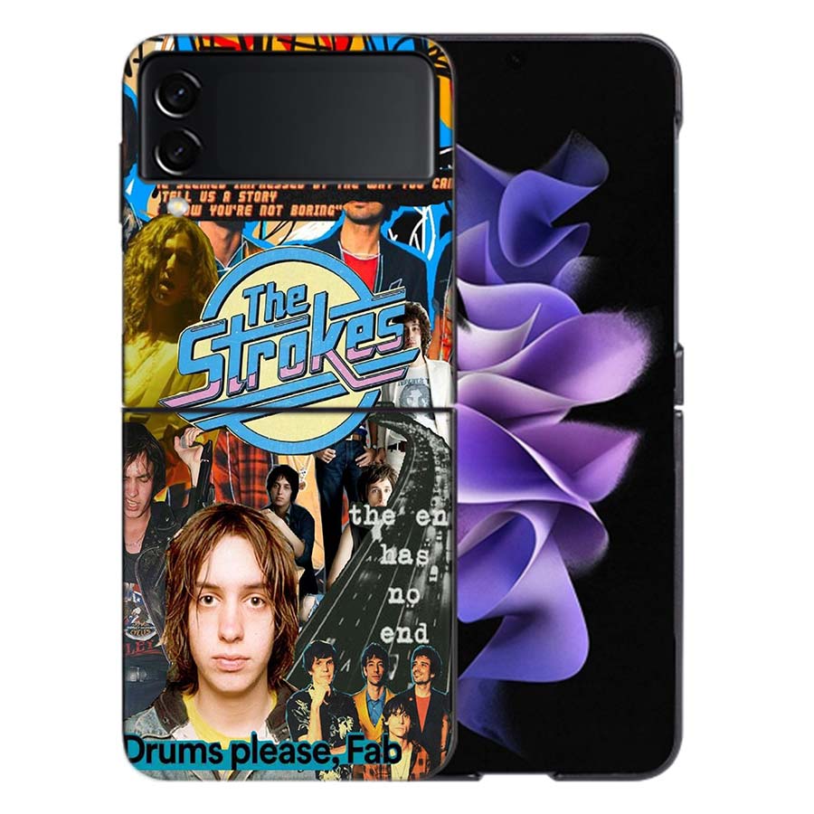 The Strokes Phone Case For Samsung Z Flip 6 7 5G Galaxy Z Flip 5 4 3 5G Cases Shockproof Hard Cover TPU