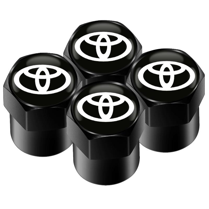 Car interior stickers Car Tire Valve Stem Air Caps Anti-theft Cover +Key Chain For Toyota Camry Yaris Hilux