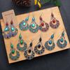Ethnic Boho Women Drop Dangle Earrings Hollow Bead Crystal Antique Bohemian Wedding Earring