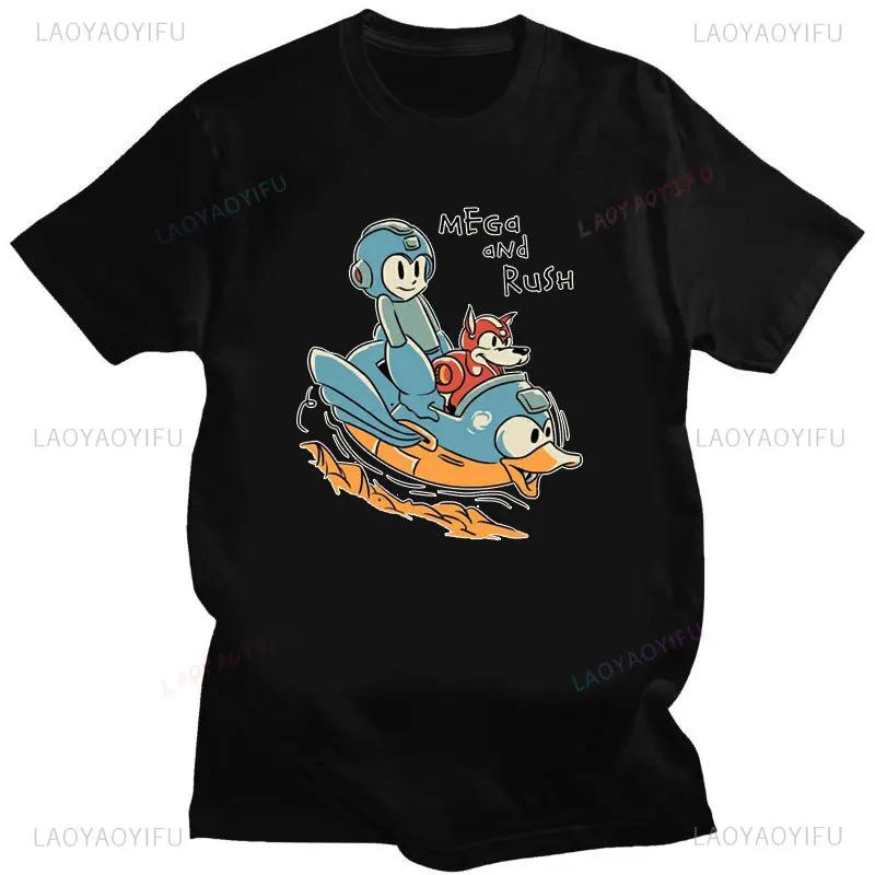 Мужская футболка с принтом видеоигры Mega Man, официальная футболка Megaman X Player Select из хлопка, модная футболка с коротким рукавом, новая мужская подарочная футболка