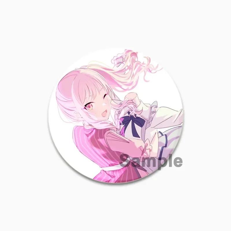 32/44/58 мм Акияма Мизуки мультфильм милые броши ручной работы круглый пластиковый значок аниме ювелирные изделия эмалированные булавки для рюкзака одежда шляпа