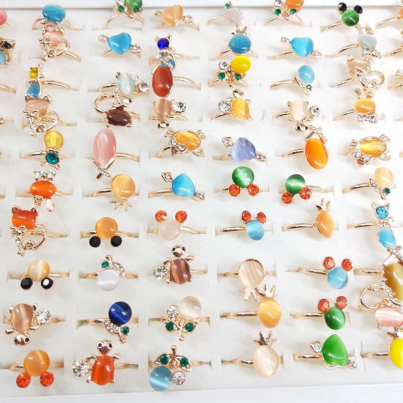 12 шт., простое универсальное кольцо с цветком и бриллиантом для девочек, кольцо с кристаллами