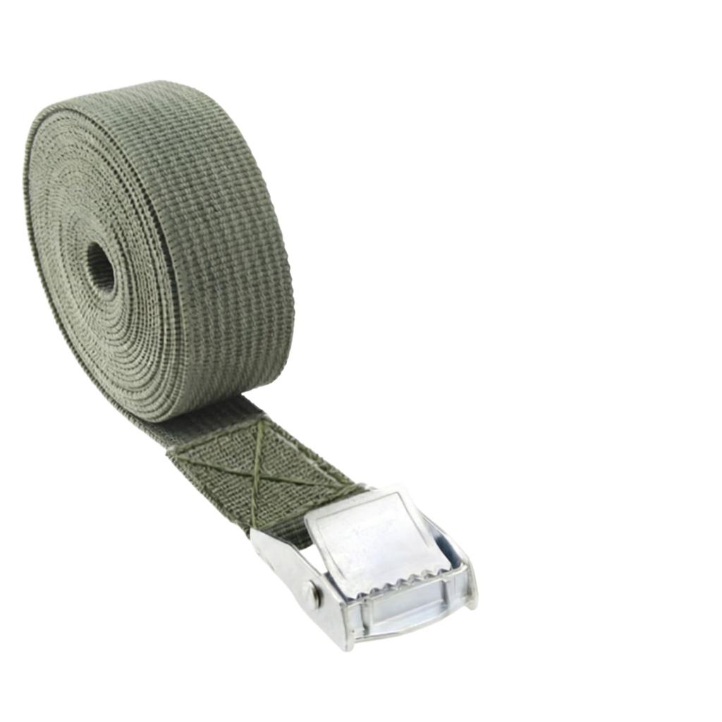 2 5cm Wide 5m Long Webbing Strap with Zinc Alloy Cam Buckle Adjustable Tie Down Strap for Cargo Securing and Tightening