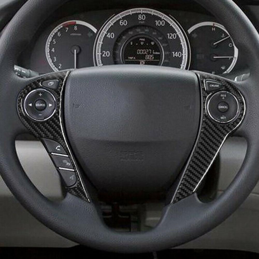 Carbon Fiber Steering Wheel Button Cover for LHD Honda Accord 2013-2017