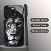 Стеклянный чехол для телефона с рисунком Могучего Льва, подходит для iPhone 17 16 15 14 13 12 11 Pro/Max/Plus, противоударная задняя крышка