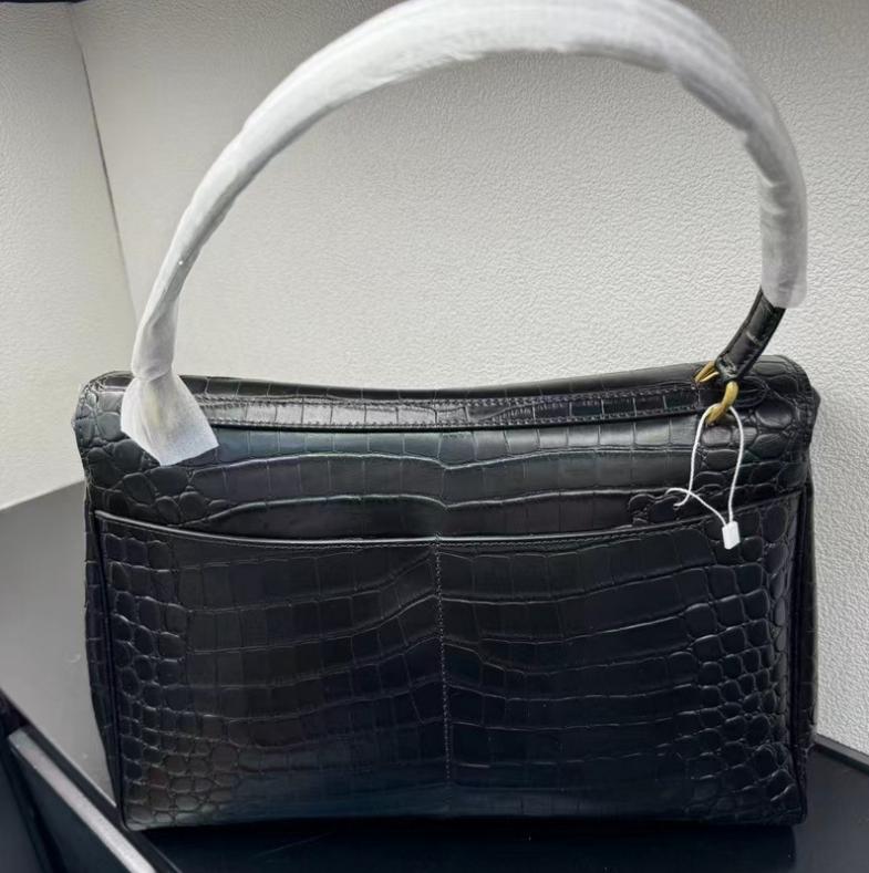 24 новых женских сумки из натуральной кожи с рисунком под крокодила, матовая кожа + сумка Rodeo Leisure, большая вместимость, Cross Border