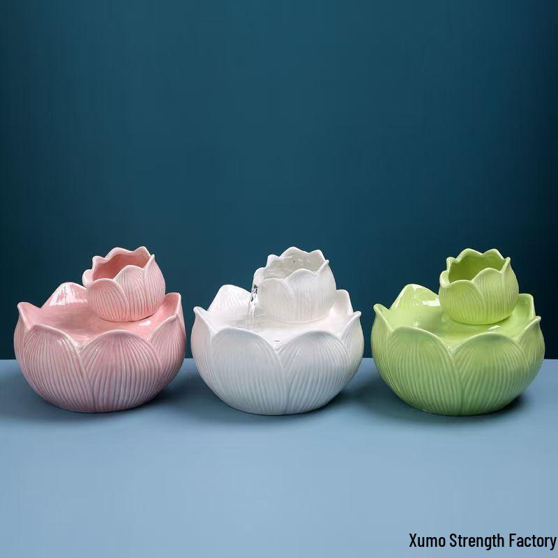 Керамическая Автоматическая Поилка для Животных - Динамичная Циркулирующая Чаша для Кошек и Собак, Не Требует Подключения к Сети