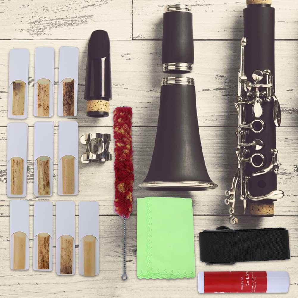 5 шт. Регулируемый ремешок для кларнета, трость, чистящая салфетка, щетка, набор аксессуаров