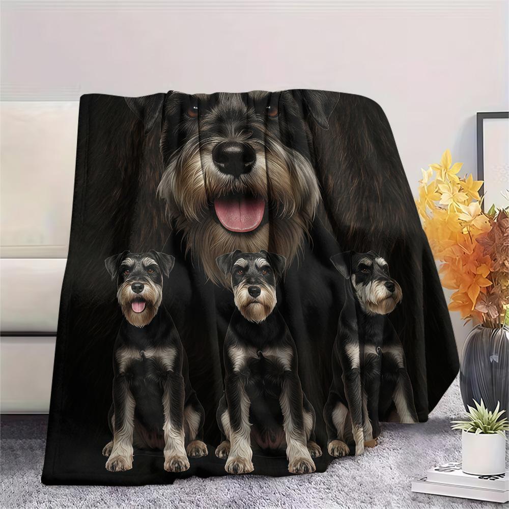 1PC Cute pets Print Flannel Blanket, High quality Comfortable for All Seasons, Home Decor, Warmth and Comfort, Perfect for Christmas Gifts