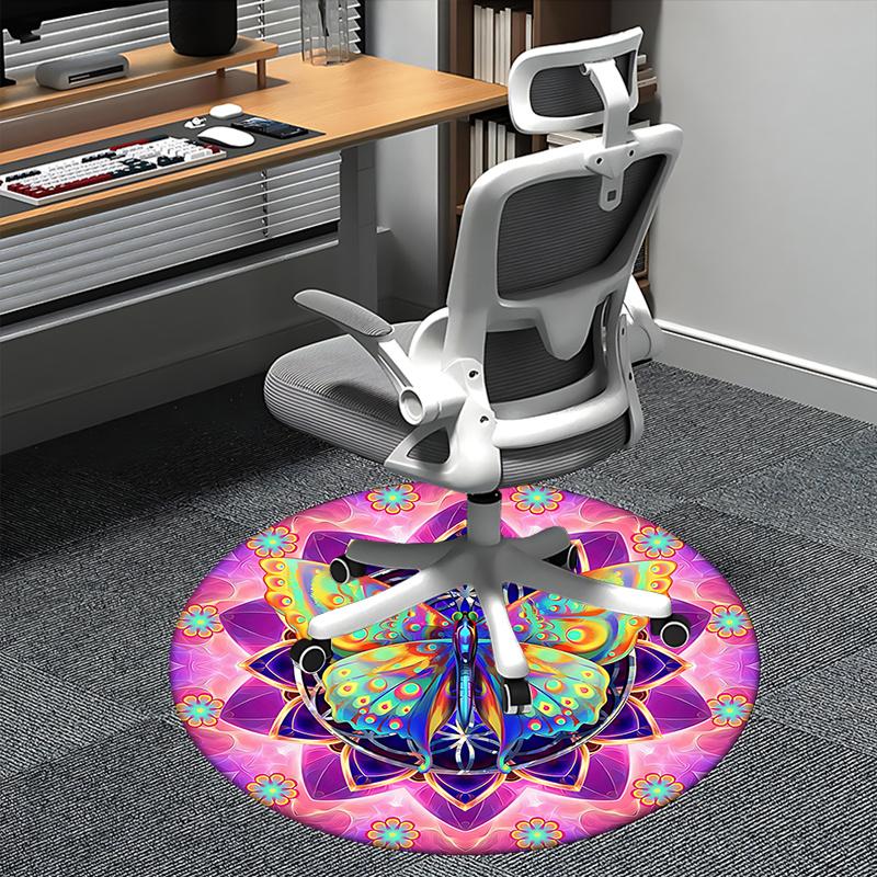 Colorful Butterfly Office Carpet Chair Mats, Home Decor, Sofa Rug, Office Carpet Gift for Bedroom, Living Room, Various Rooms1118165a