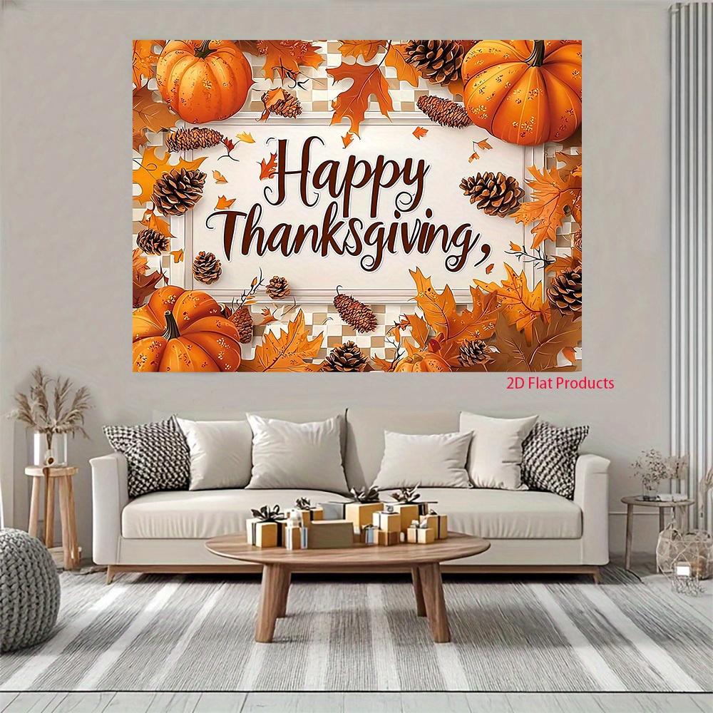 Two-dimensional plane, 1 piece - Thanksgiving pumpkin set-up, suitable for background banner, suitable for celebration events