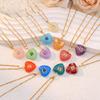 Ожерелье Макарон размытое love necklace аксессуары женские легкая роскошь простой дизайн в форме сердца ключичная цепь
