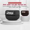 For Jeep Car Seat Gap Storage Box Leather Organizer with Cup Holder Compass Renegade Cherokee Wrangler JK Patriot Liberty AKY1