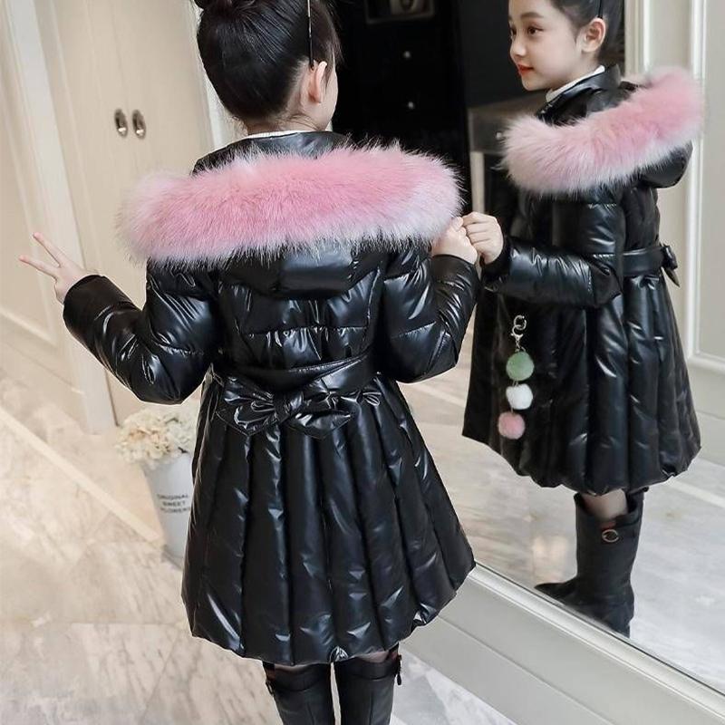 Осенне-зимняя детская куртка для девочек, непромокаемая толстая верхняя одежда с капюшоном для девочек, пальто