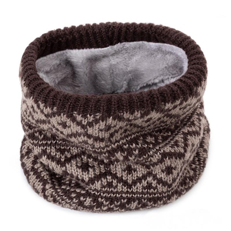 Unisex Winter Scarf Neck Warmer Thickened Fleece Outdoor Cycling Face Mask Versatile Knitted Neck Protection Overhead Scarf