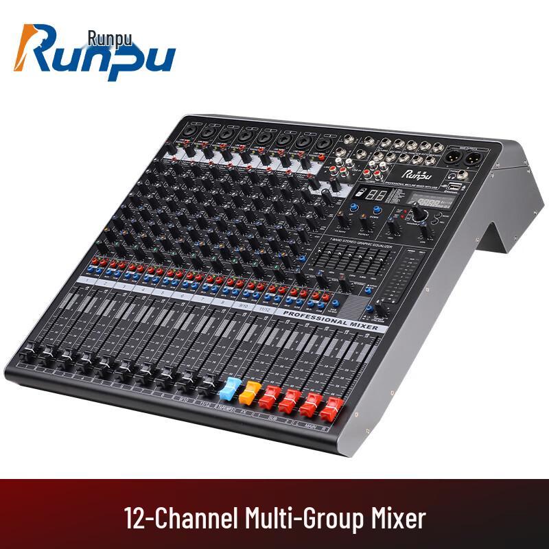 Runpu 12-Channel Professional Conference Audio Mixer (CN version)