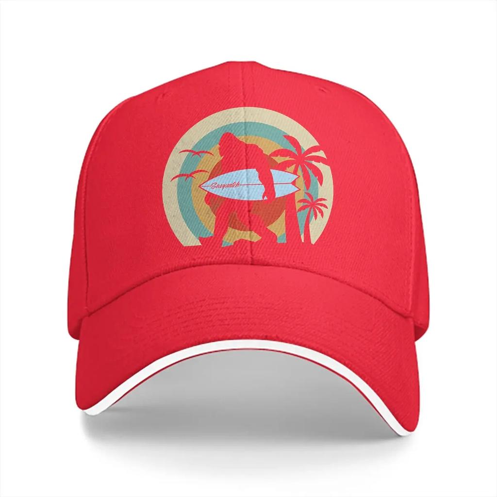 Summer Cap Sun Visor Surfing Funny Surf Classic Hip Hop Caps Bigfoot Sasquatch Peaked Hats
