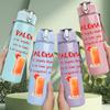 1PC Paloma Cocktail Drink Glass Print 750ml Color Plastic Sports Water Bottle Leakproof Flip Straw Lid Suitable for Sports Office Home Use