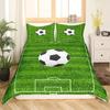 Футбольный комплект пододеяльника Нарисованный от руки эскиз Футбольный спортивный постельный комплект для мальчиков, подростков, мужчин Полуторный пододеяльник