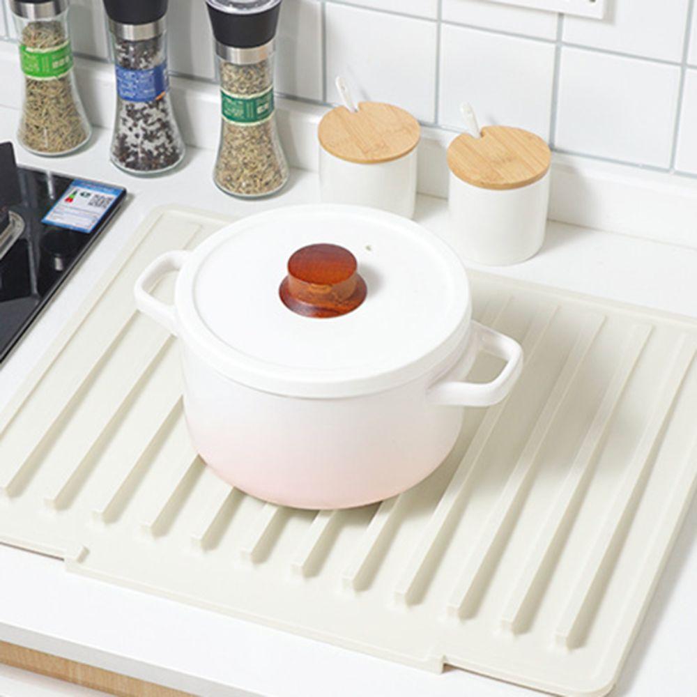 Non-slip Silicone Dish Drying Mat Slope Diversion Design Pot Holder  Glassware