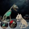 Halloween Cat Skeleton Scene Setting Props Scary Cat Skeleton Cat Setting Props (with Light)