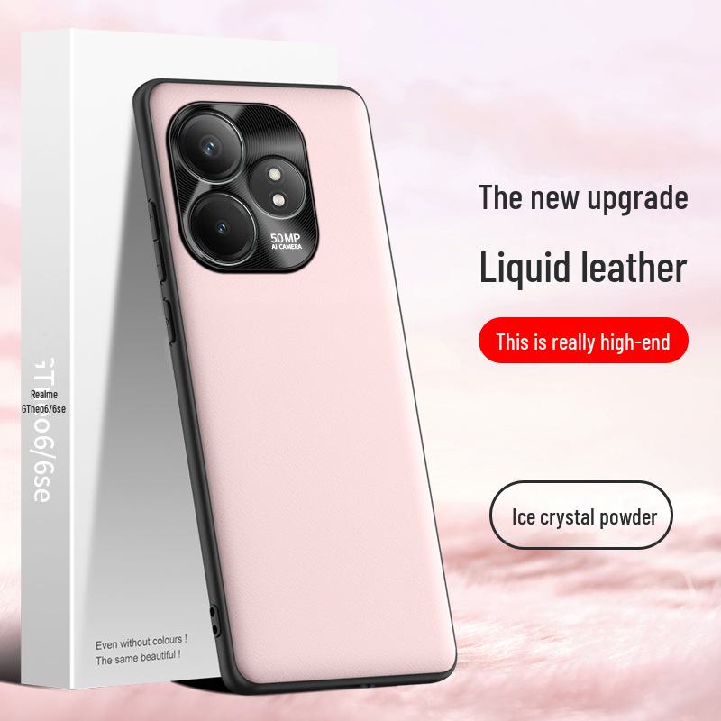Защитный чехол Realme GT Neo 6 SE из жидкой кожи — защитный чехол от падений, цельный дизайн, подходит для мобильного телефона.