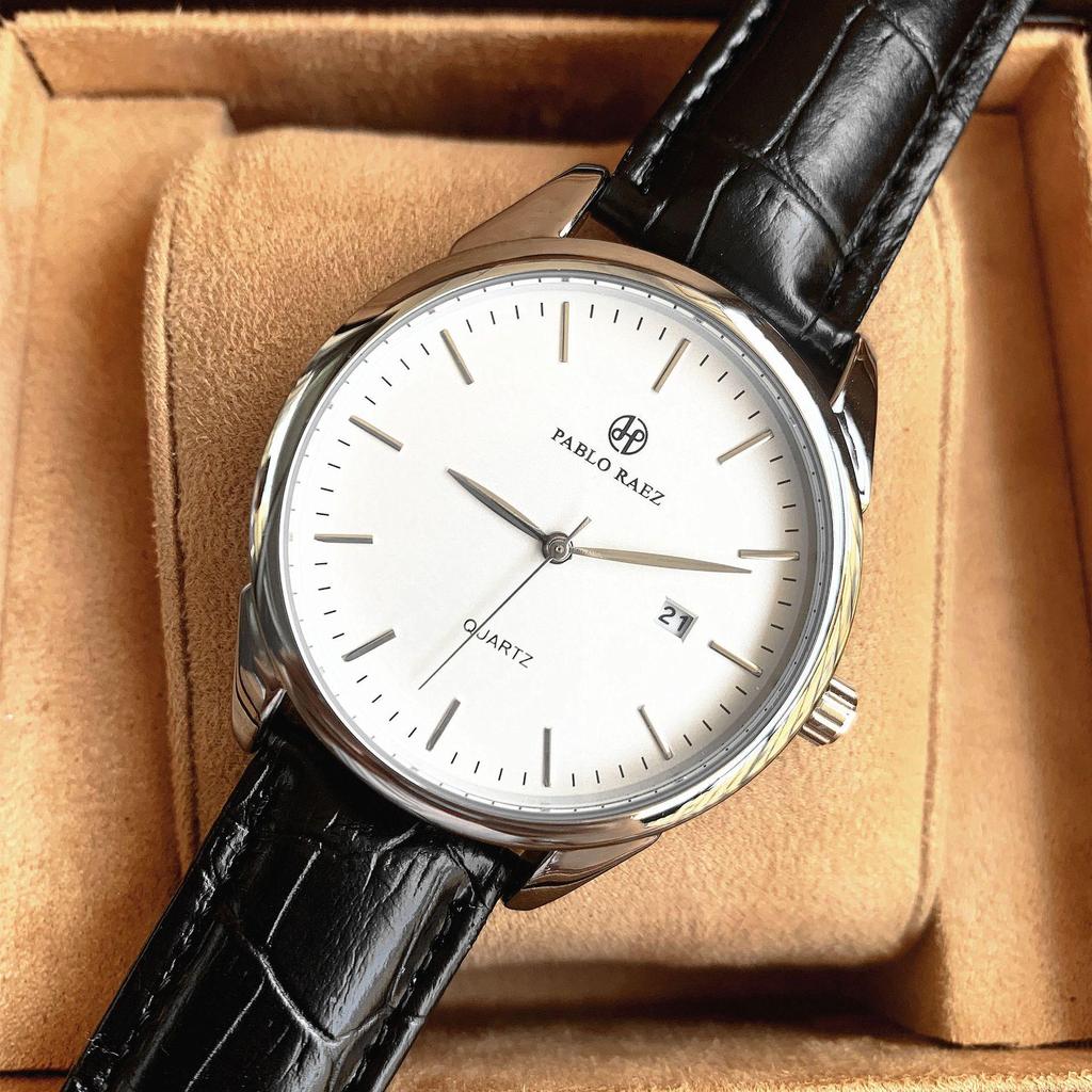Мужские черные водонепроницаемые кварцевые часы PABLO RAEZ с датой