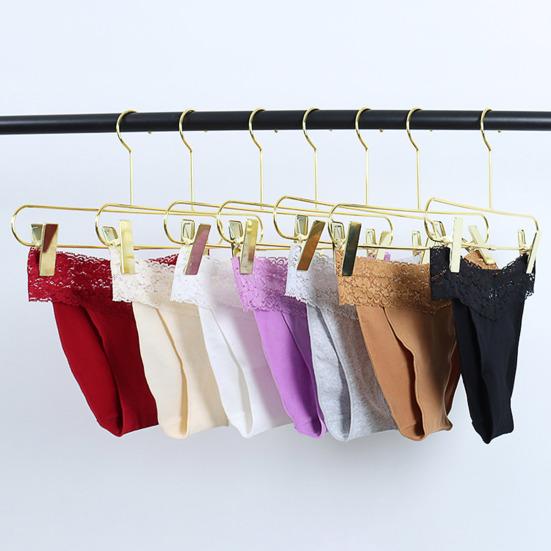 Cotton Lace Thongs for Women Sexy Seamless Low Waist Panties Ladies Breathable No Show Stretch Underwear