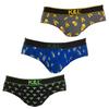 Упаковка из 3 трусов-брифов KLS5 из дышащей ткани с анатомическим кроем спереди для мужчин