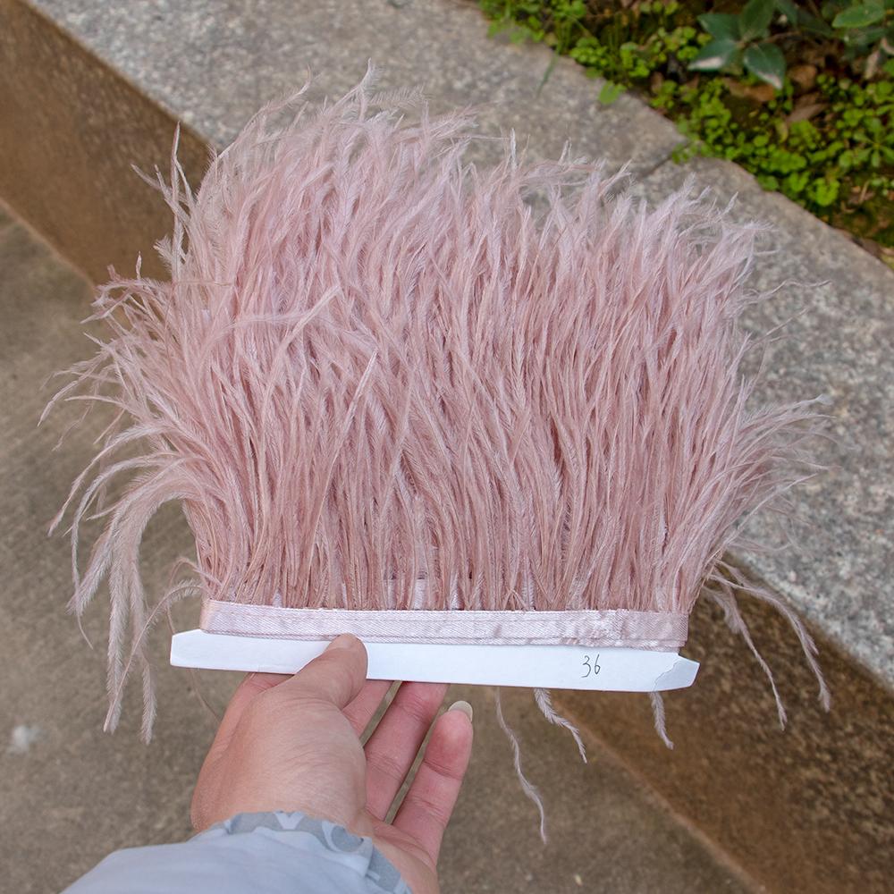 Feather1/5/10Meters Colorful Ostrich Feathers Trims for Crafts Christmas Dress Sewing Natural 6-8cm Ostrich Plumes Decor Accessories
