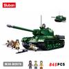 Sluban Военный тяжелый танк ИС-2 конструктор WW2 армейский солдат детский игрушечный строительные блоки 845 шт.