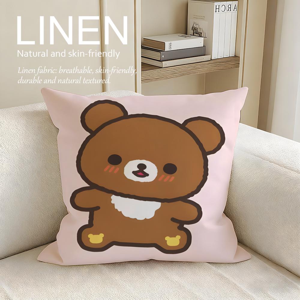 Милый набор наволочек для подушки Rilakkuma, шт. x x Дышащая, моющаяся наволочка для диванной подушки