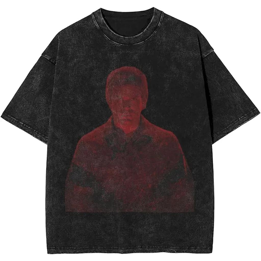 Новая футболка Dexter Morgan Edition, средний палец, ретро, модная, винтажная, стираная, летние топы Y2K, хлопок, мужские, женские, футболки с коротким рукавом