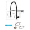 Выдвижной кухонный кран с хромированной отделкой, пружинный смеситель с поворотным изливом, раковина