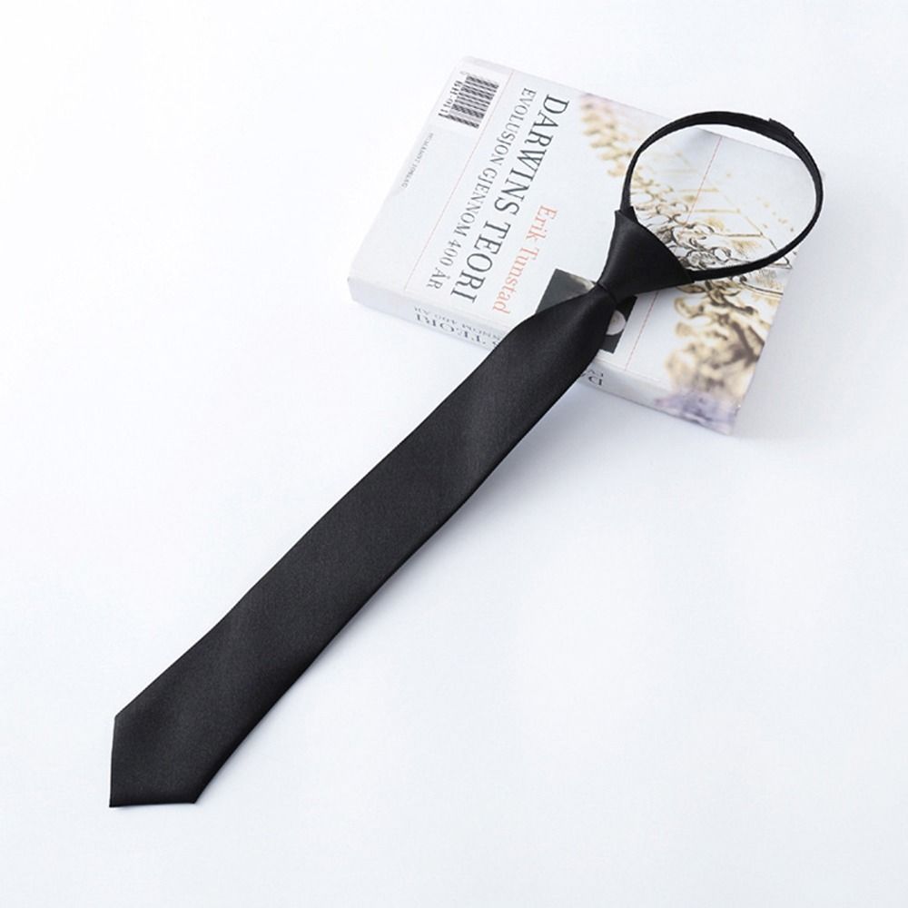 Готовые Галстуки Мужские Галстуки Галстуки на Молнии Школьные Галстуки Галстук-Шарф Черные Галстуки