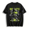 Уличный стиль Крутая антропоморфная утка Принт Повседневный топ Хлопковая футболка
