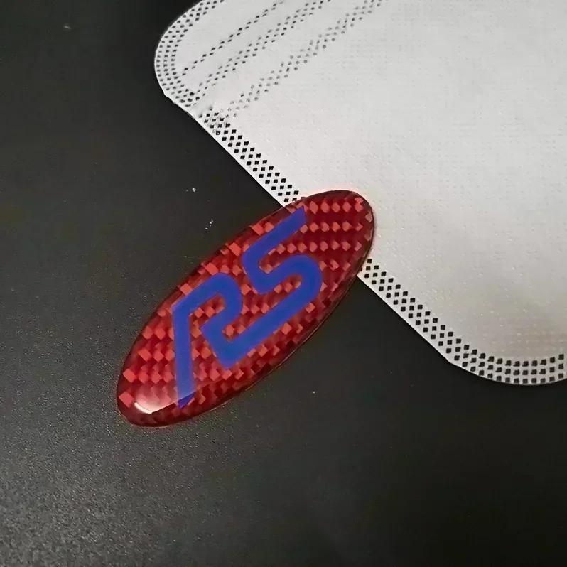 Car Sticker Car Steering Wheel Emblem Stickers Carbon Fiber for Ford Mondeo Mk3 Escape Ecosport Edge Focus Ranger Fiesta Kuga Ro