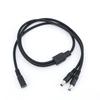 5pcs long 70cm 1 Female to 2 way Male 18awg 12V DC Power Supply Splitter Plug connector Camera Cable 5.5x2.1mm Adapter
