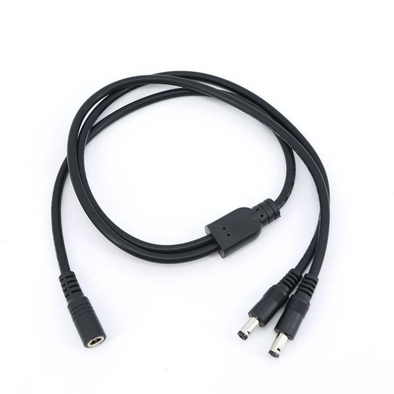 5pcs long 70cm 1 Female to 2 way Male 18awg 12V DC Power Supply Splitter Plug connector Camera Cable 5.5x2.1mm Adapter