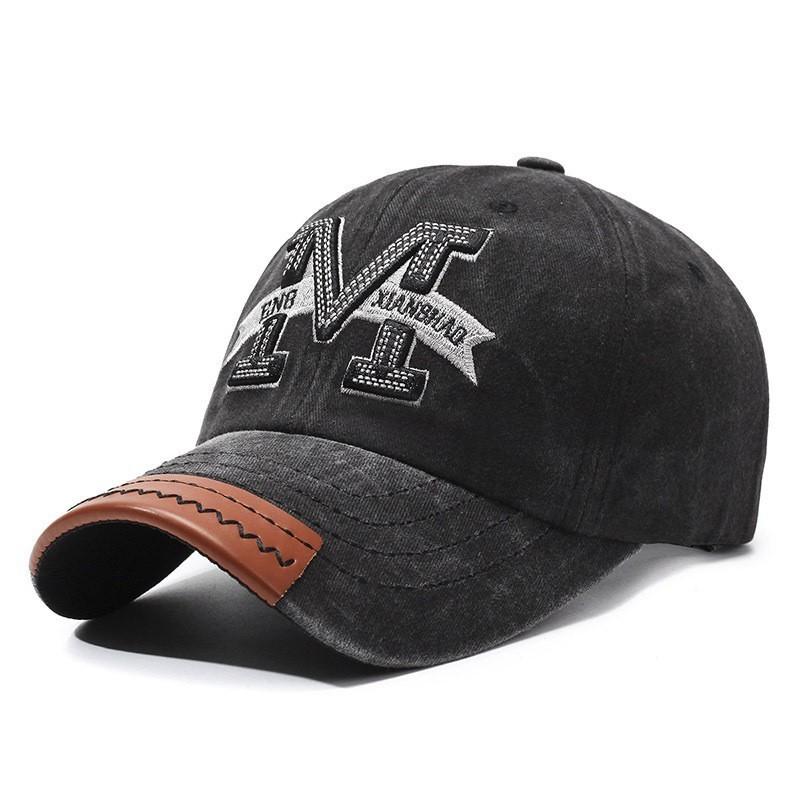Water Washed Cotton Letter Embroidery Casual Baseball Hat For Sunshade And Daily Wear