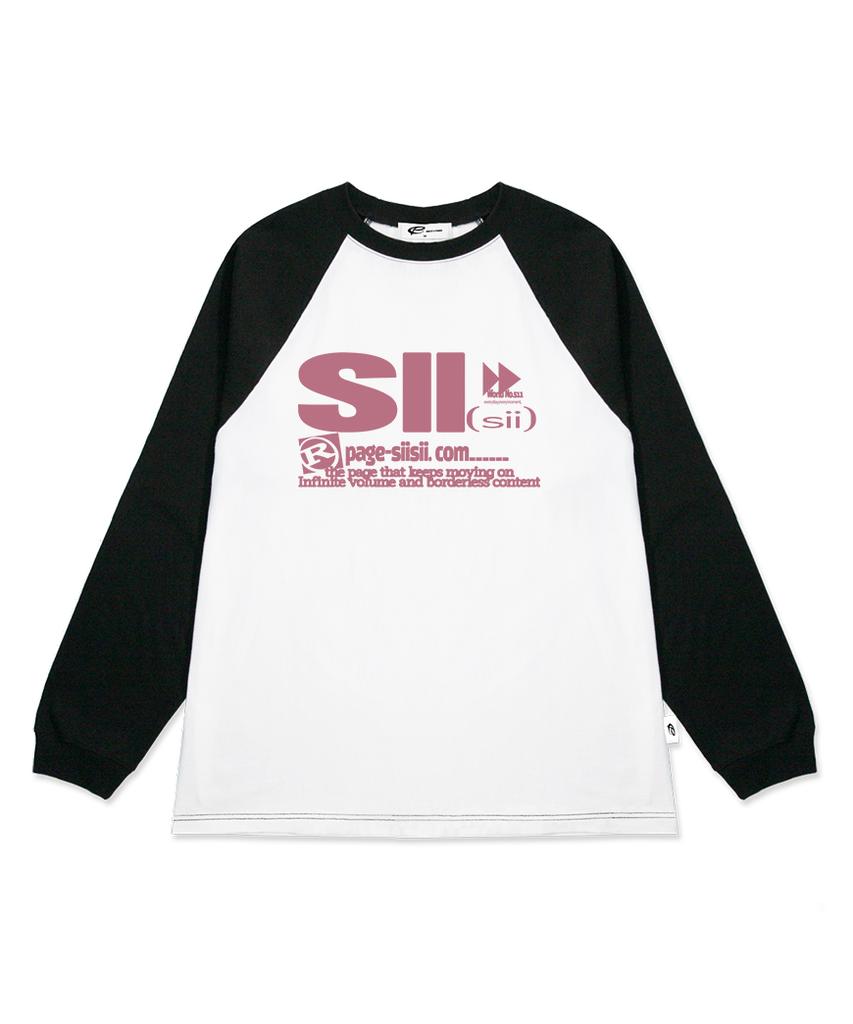 PAGESIISII Pink Play Button Print Oversized Long Sleeve Black