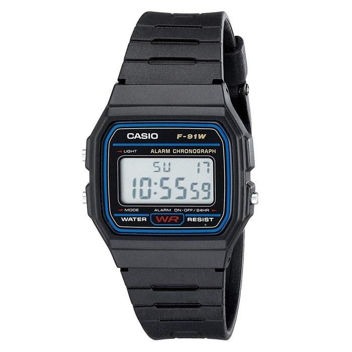 Часы Casio Стандартные Цифровые F-91W-1 (черный)