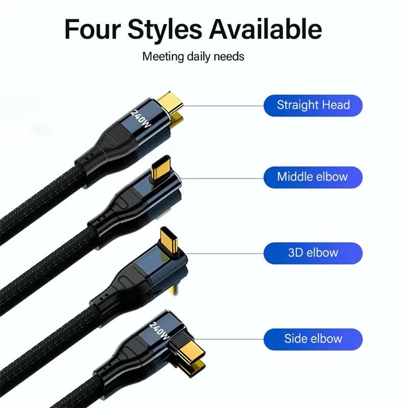 Кабель для быстрой зарядки USB Type C 240 Вт PD3.1 480 Мбит/с Передача данных Провод для зарядки USB C для iPhone 16 Xiaomi Samsung Ноутбук Кабель USBC