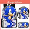 Школьный рюкзак Sonic для детей с дышащей водонепроницаемой тканью Оксфорд и мультяшным принтом для школы