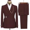 Men's Suits Blazer Pant Men Jacket Italian Designer Party Wedding Slim Fit Two PCS Clothing Lapel Without Accessories