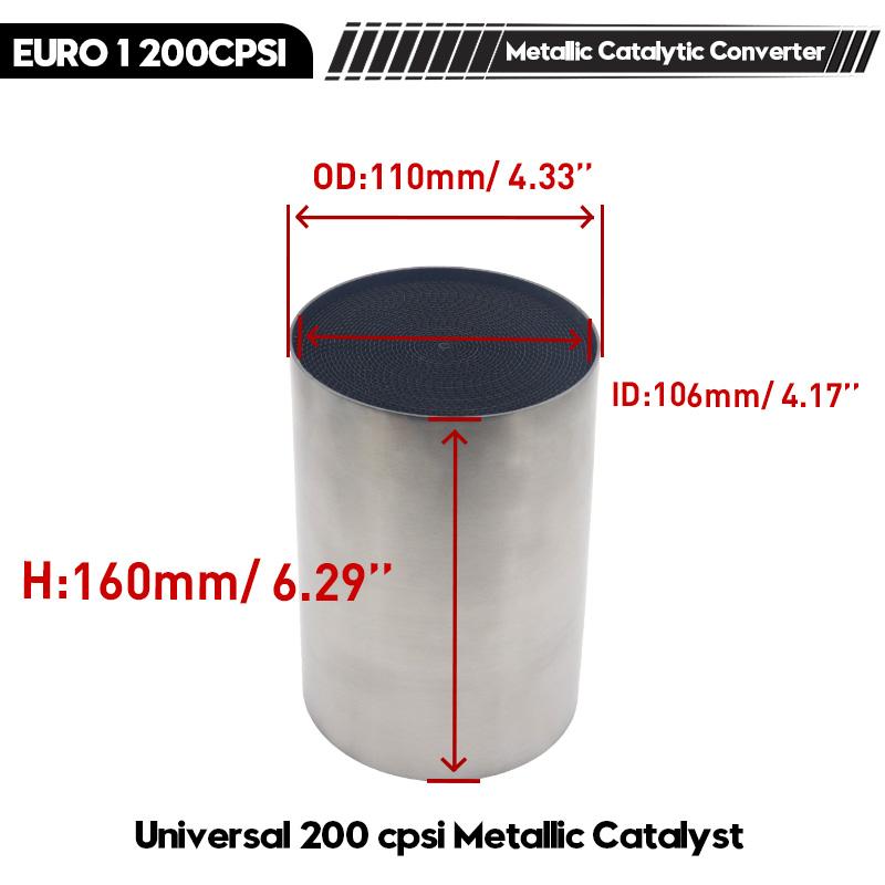 114X100 мм 200CPSI высококачественные фильтр-пакеты для каталитического нейтрализатора потока, универсальный металлический сотовый каталитический нейтрализатор, металлический катализатор