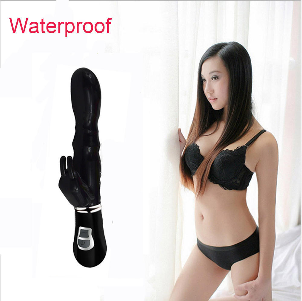 Водонепроницаемый многоскоростной фаллоимитатор-кролик, вибратор, двойной массажер для точки G, игрушка для взрослых