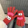 Gloves for Women In Winter  New Cute  Funny Ugly  Cute  Warm and Velvet Knitted Gloves for Cycling In Winter Cold and Cold