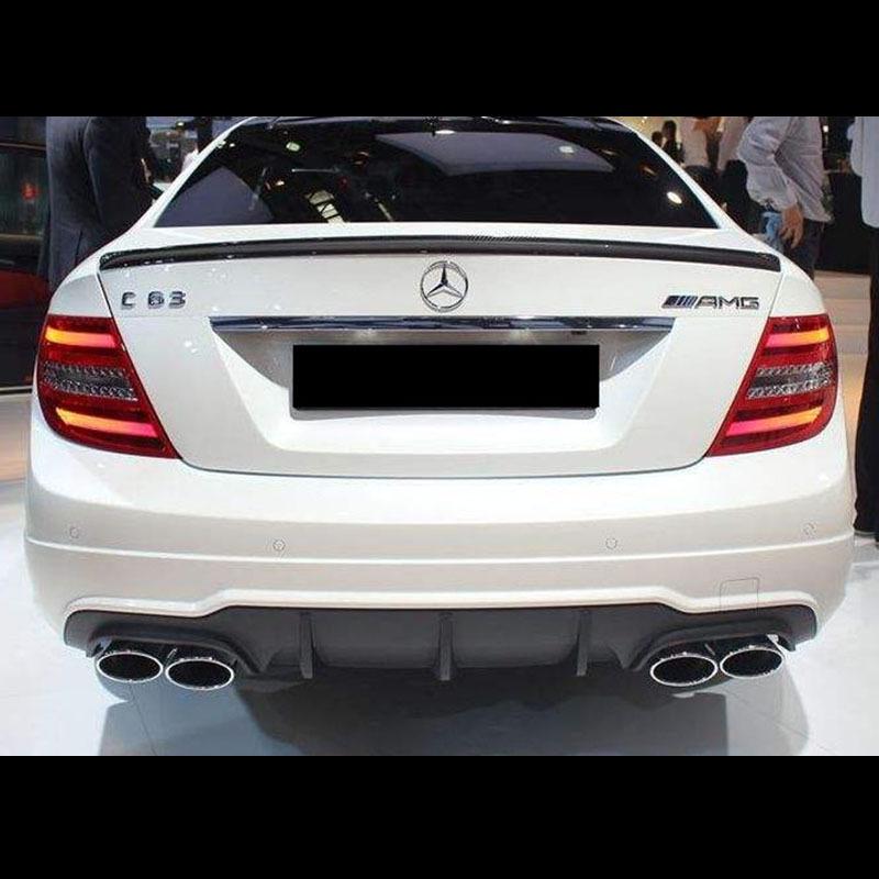 Накладка на глушитель выхлопной трубы в стиле AMG для Mercedes C-Class W204 - Нержавеющая сталь